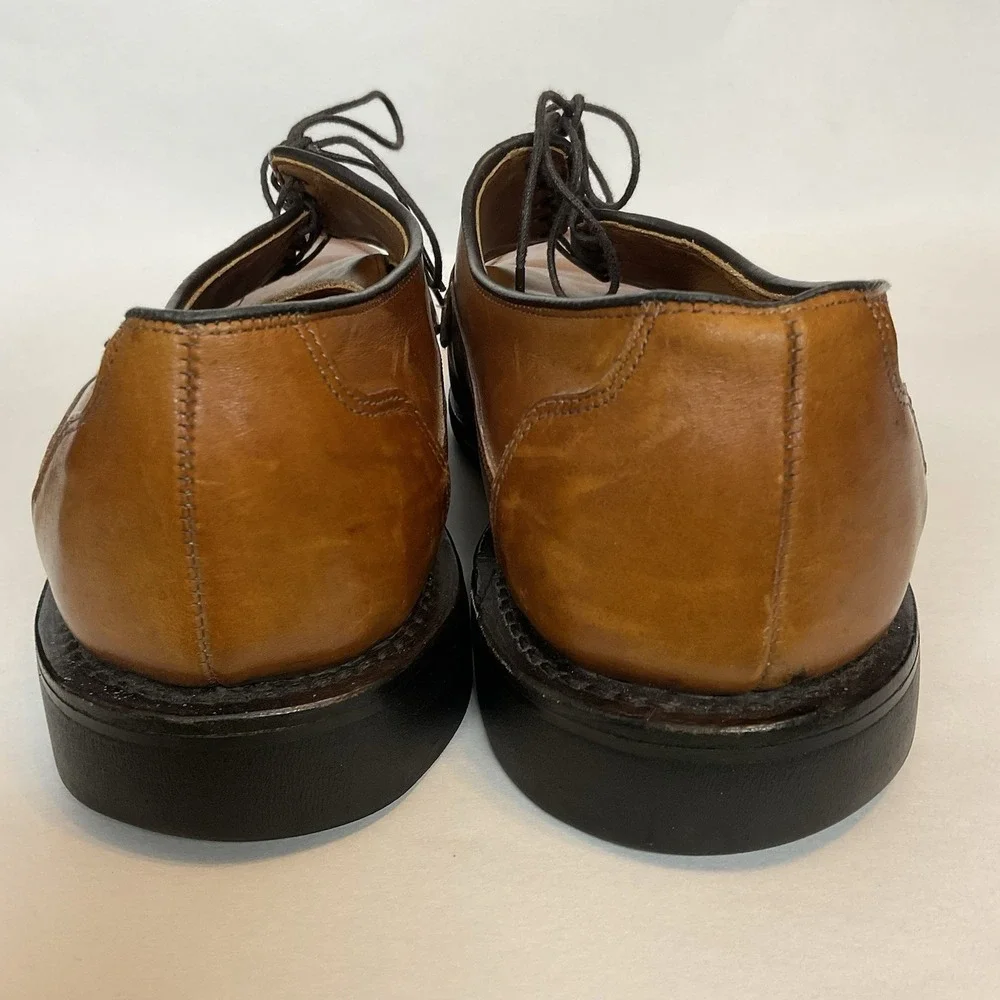 Allen Edmonds USA 1168 Brown Leather Lace Up‎ Derby Oxford Shoe Men's 11 D EUC